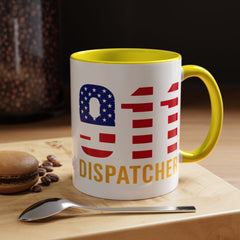 Vintage 911 Dispatcher Patriotic Coffee Mug, 11oz, 15oz