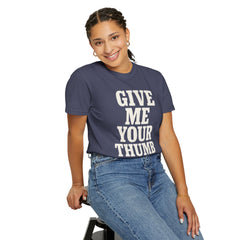 Two And A Half Men Inspired Graphic T-Shirt - Give Me Your Thumb Vintage Tee