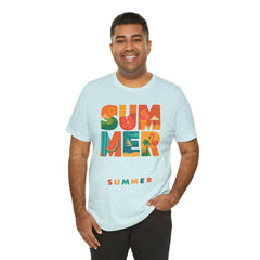 Summer Graphic Tee — Colorful Tropical "SUMMER" Typography T-Shirt
