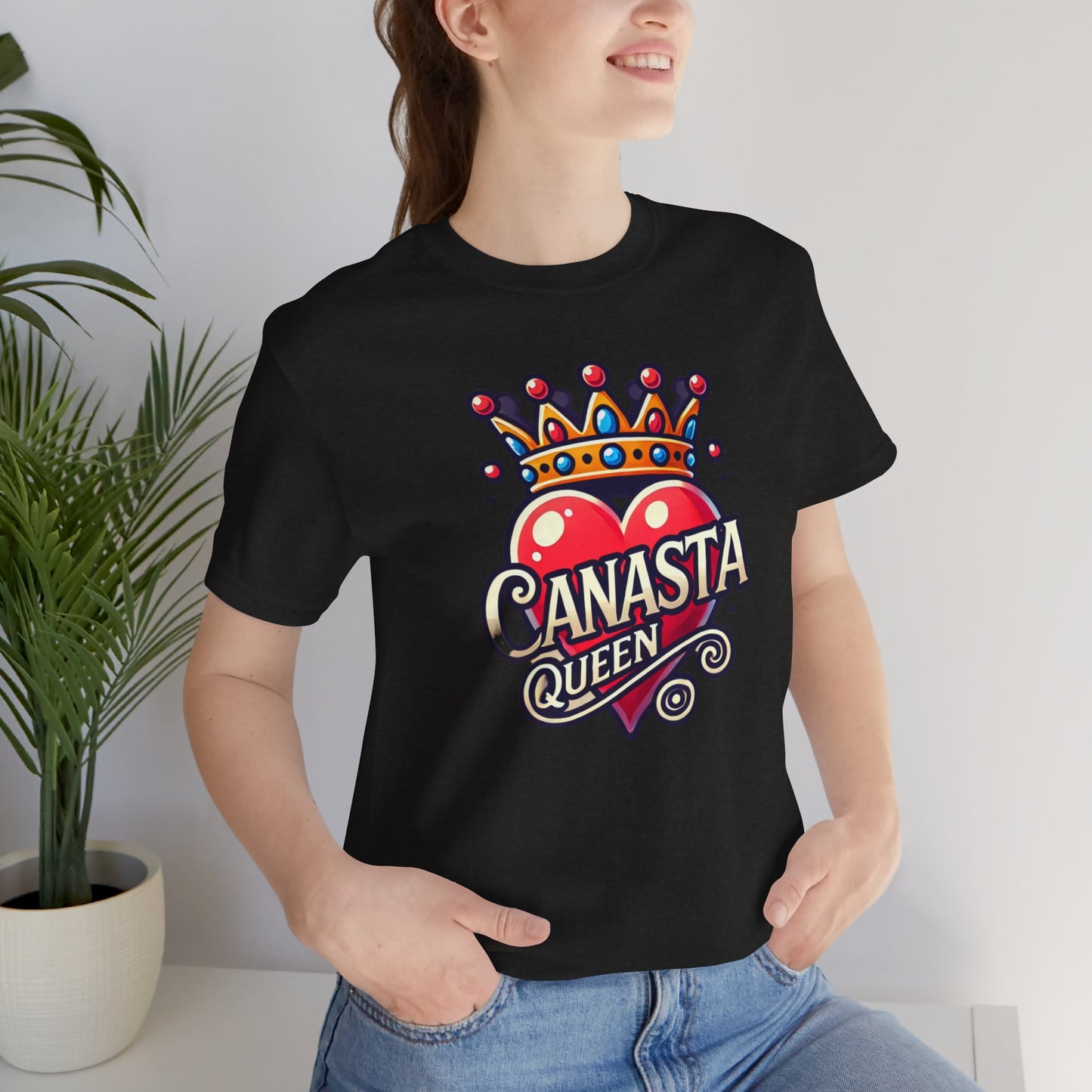 Canasta Queen Crown and Heart - Graphic Unisex Tee