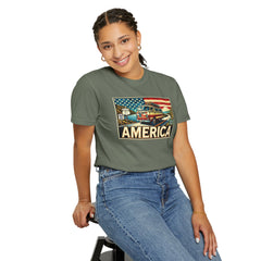 Ventura Highway Driving America Graphic Comfort Colors Unisex Garment Dyed T-shirt