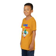 Youth I Love Chicken Jockey Tee - Fun Gamer T-Shirt for Kids
