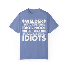 Fun Welder T-Shirt - 'Idiot-Proof' Design for Welding Enthusiasts