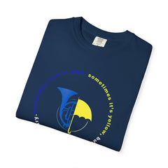 Blue French Horn & Yellow Umbrella T-Shirt — HIMYM Fan Tee