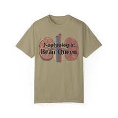 Nephrologist Bean Queen, Graphic Unisex Garment-Dyed T-shirt