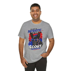 Personalized With Your Dogs Image and Name Patriotic Unisex Jersey Short Sleeve Tee