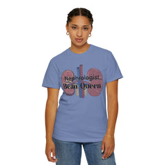 Nephrologist Bean Queen, Graphic Unisex Garment-Dyed T-shirt