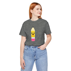 Emoji TEACHER PENCIL- Graphic Unisex Jersey Short Sleeve Tee