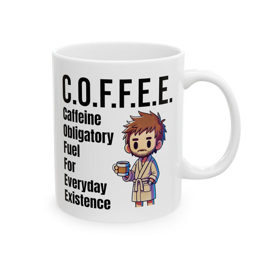 COFFEE Explained, Graphic Ceramic Mug, (11oz, 15oz)