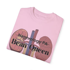 Nephrology Physician Assistant Bean Queen, Graphic Unisex Garment-Dyed T-shirt