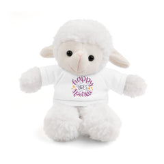 Stuffed Animals with T Shirt, Girl Quote, Support Wildlife, Happy Girls Sparkle, gift for her, Birthday Gift, Everyday gift, animal lover gift, nature lover gift