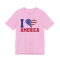 I Love America Heart Graphic, Unisex Jersey Short Sleeve Tee