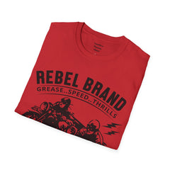 Rebel Brand Motorcycle Race Team Unisex Softstyle T-Shirt