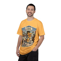 Pitbull Added "Who Let the Dogs Out?" Baldwin Harbor Animal Hospital Cute Vet Clinic T Shirt