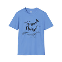 Blessed Nurse - Unisex Softstyle T-Shirt | Nurse Awareness, Medical Wear, Gift For Her, Scrubs Tee, Medical Staff Gift, Registered Nurse, RN