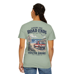 Where the Road Ends Long Island Unisex Garment-Dyed T-shirt