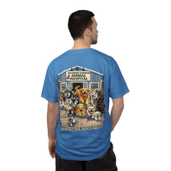 Lauren McGowan Front Logo Back Graphic Baldwin Harbor Animal Hospital "Who Let the Dogs Out?" Tee