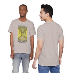Do Not Question The Hallway T-Shirt — Retro Yellow Corridor Graphic Tee