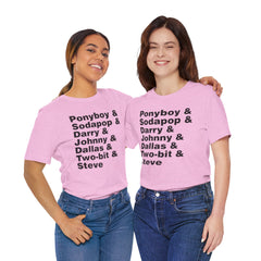 The Outsiders Shirt, Greasers Characters Shirt, Unisex Jersey Short Sleeve Tee