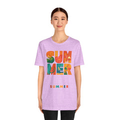 Summer Graphic Tee — Colorful Tropical "SUMMER" Typography T-Shirt