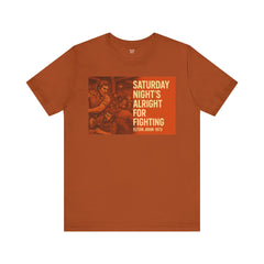 Music Inspired Unisex Tee - Saturday Nights All Right For Fighting Graphic