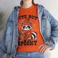 Cute But Spooky Halloween Raccoon! Graphic Unisex Heavy Cotton Tee