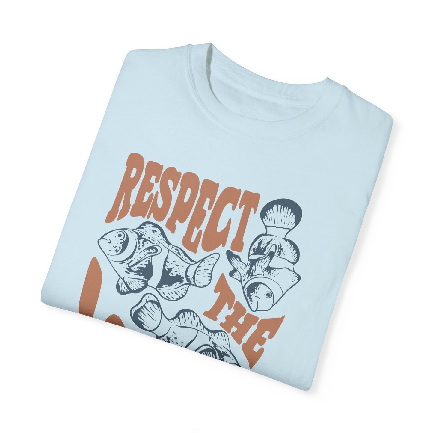 Clown Fish, Respect The Locals -  Graphic Unisex Garment-Dyed T-shirt