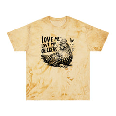 Love Me Love My Chickens Graphic Unisex Color Blast T-Shirt