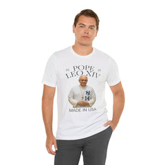 Pope Leo XIV New York Yankees Short Sleeve Tee - Made in USA