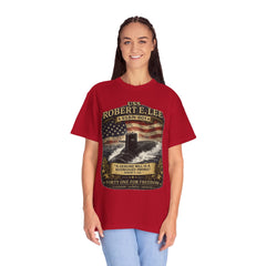USS Robert E Lee SSBN 601 Submarine T-Shirt with a quote from its namesake