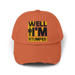 Amputee humor cap, Well I'm Stumped, retro distressed unisex hat, funny amputee cap, limb loss awareness gift, recovery encouragement gift