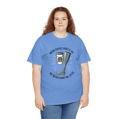 Amputee Coffee Humor - Unisex Heavy Cotton Tee