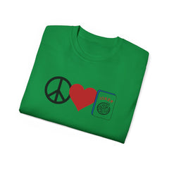 Peace Love Mahjong Unisex Ultra Cotton Tee / See our matching Coffee Mugs and Weekender Tote Bag