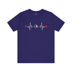 Billards Heart Beat Eight Ball Graphic - Unisex Jersey Short Sleeve Tee
