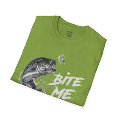 Bite Me Unisex Softstyle T-Shirt  A unique gift idea for people who love to fish