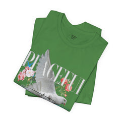Peaceful Flowers With Dove Unisex Tee