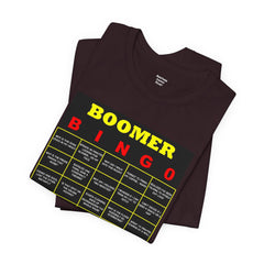 FUNNY BOOMER BINGO - Unisex Jersey Short Sleeve Tee