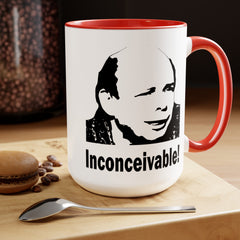 Princess Bride Funny Quote Mug,INCONCEIVABLE Quote,Vizzini Quote,Wallace Shawn fan,gift for him,gift for her,cult classic movie,pop culture