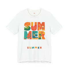 Summer Graphic Tee — Colorful Tropical "SUMMER" Typography T-Shirt