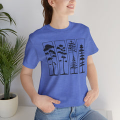 Nature-Inspired Unisex Jersey Tee, Tree Graphic T-Shirt, Eco-Friendly Fashion, Gift for Nature Lovers, Casual Wear, Outdoor Adventure