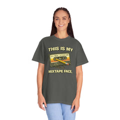 Mixtape Face T-Shirt — Retro Cassette Music Graphic Tee