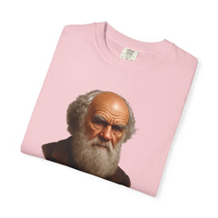 Darwin Coffee Funny T-Shirt — "Survival of the Fittest? I Barely Survive Coffee Shortages."
