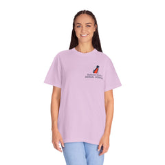 Front Logo Back Graphic Baldwin Harbor Animal Hospital "Who Let the Dogs Out?" Graphic Tee