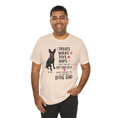 Personalized Dog Dad T‑Shirt — "Treats. Walks. Toys. Naps." Father's Day Gift