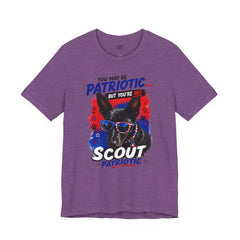 Personalized With Your Dogs Image and Name Patriotic Unisex Jersey Short Sleeve Tee