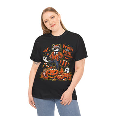 Freaky And Feral Halloween Raccoon! Graphic Unisex Heavy Cotton Tee