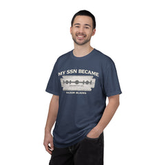 My SSN Became Razor Blades Graphic Vintage Submarine Veteran Tee