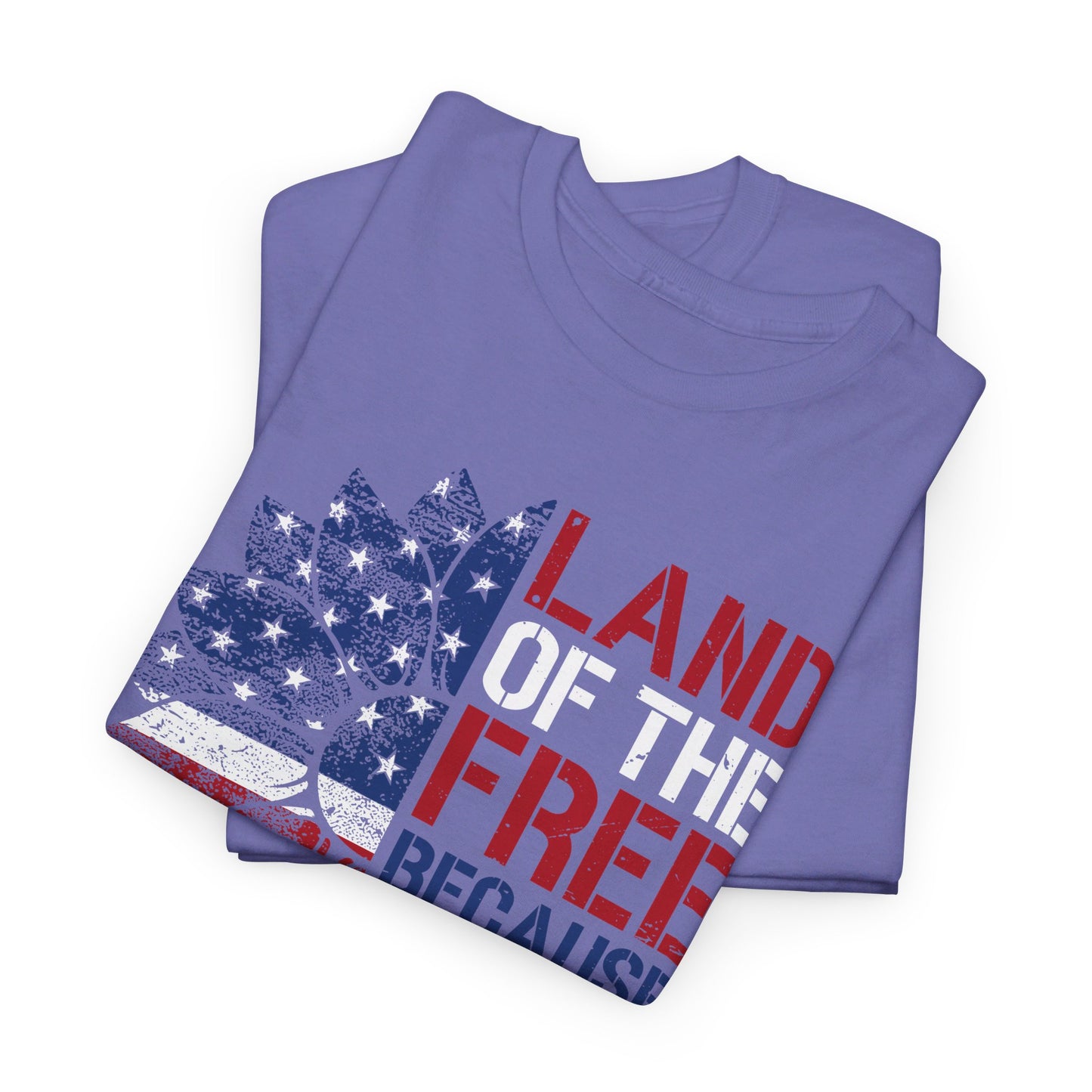 Land Of The Free Because Of The Brave - Unisex Cotton Tee