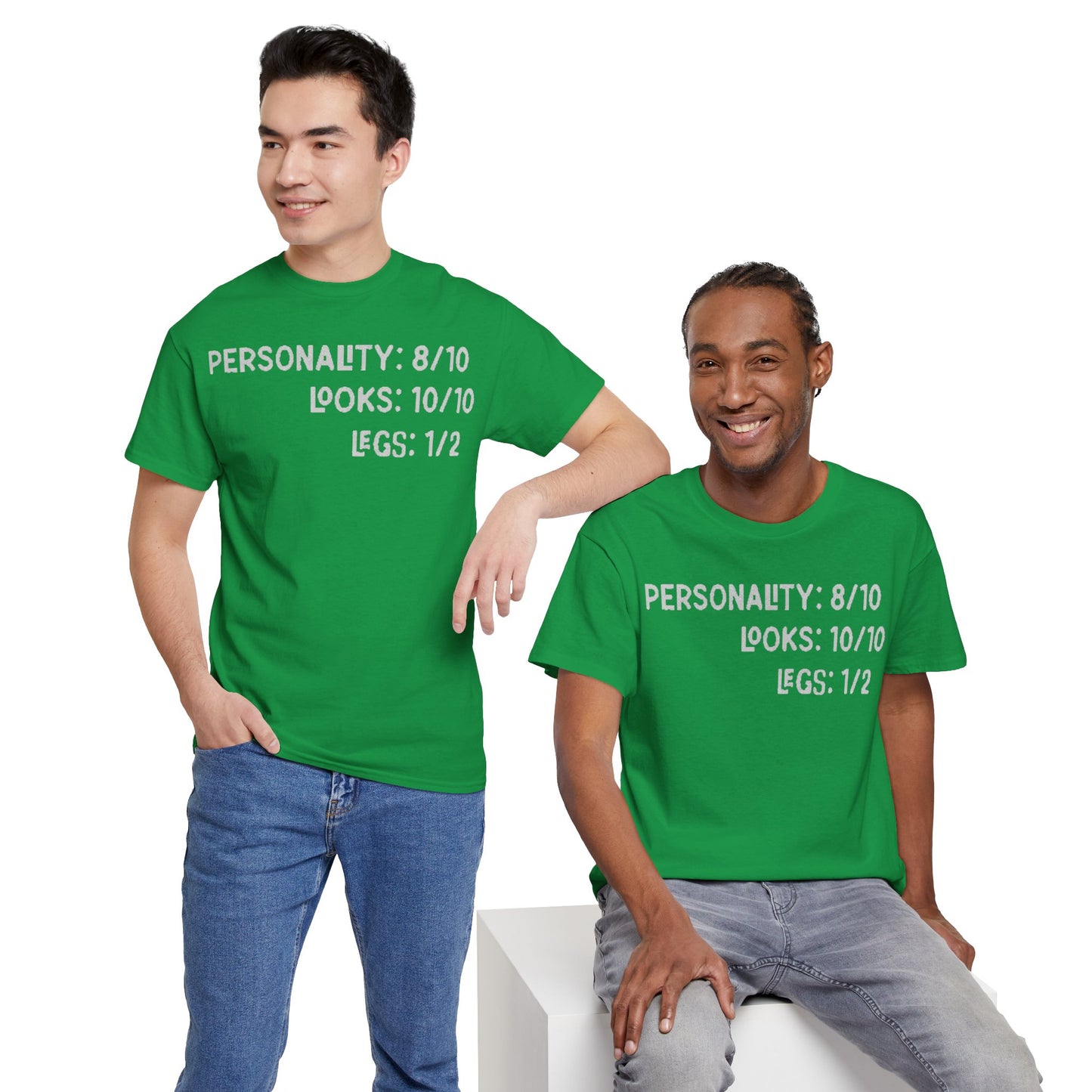 Personality, Looks, Fingers Count - Unisex Heavy Cotton Tee / Prosthetic Humor / One Leg / One Arm / Missing Fingers