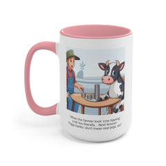 COW TIPPING Awareness - Accent Mugs | Cow Tipping Is Real, Bovine Humor. Gift For Him, Gift For Her, Farm Humor, Cow Fan Gift, Farm Animal